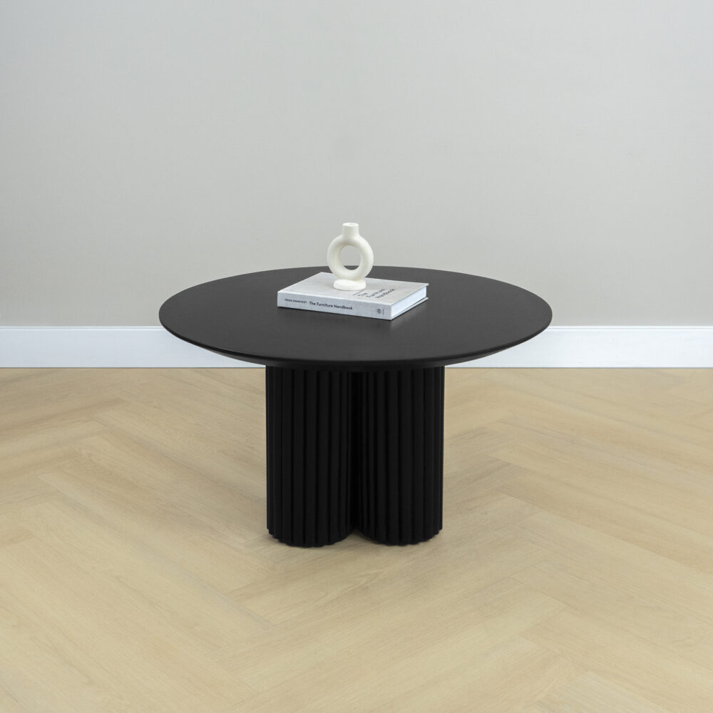 Salontafel- ronde salontafel - Zwarte salontafel- Lane-Sfeer