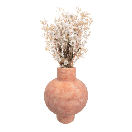 Oranje vaas met bolvormig design, vaas, oranje vaas, bloemenvaas keramiek, ronde vaas, bloemenvaas van keramiek, keramische bloemenvaas, keramische vaas, bloemenvaas, oranje vaas,