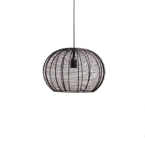 Hanglamp LUCAS mat zwart Ø40x28cm – Default Title