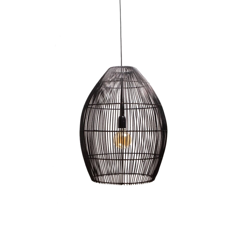 Hanglamp RILEY mat zwart Ø43×55 – Default Title