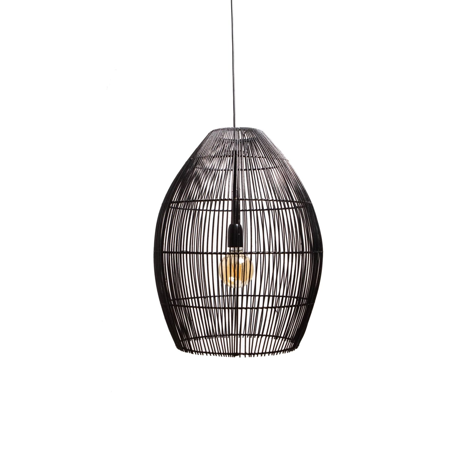 Hanglamp RILEY mat zwart Ø43×55 – Default Title