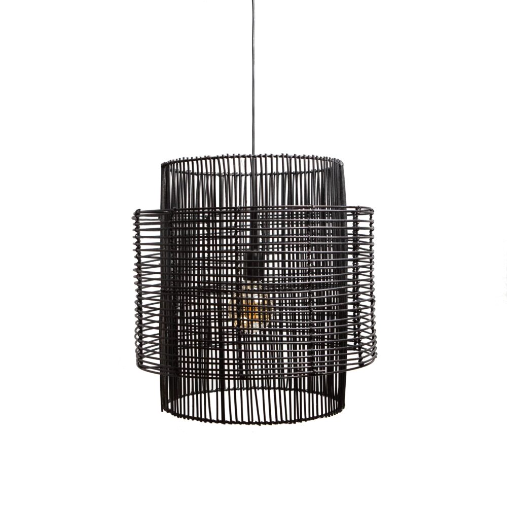 Hanglamp BRANDON mat zwart Ø50x50cm – Default Title