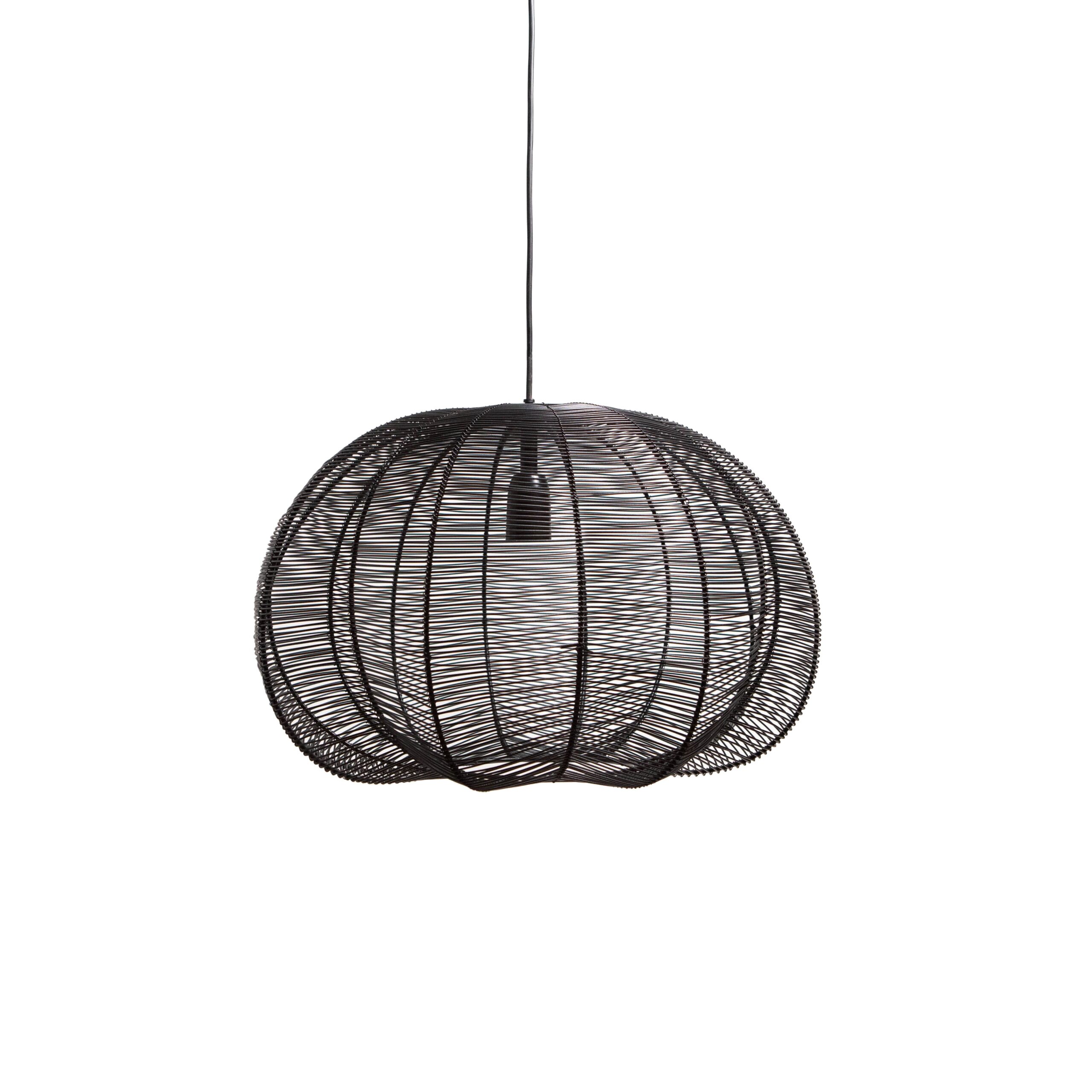 QUVIO Hanglamp retro – Simplistisch design – D 28 cm – Zwart