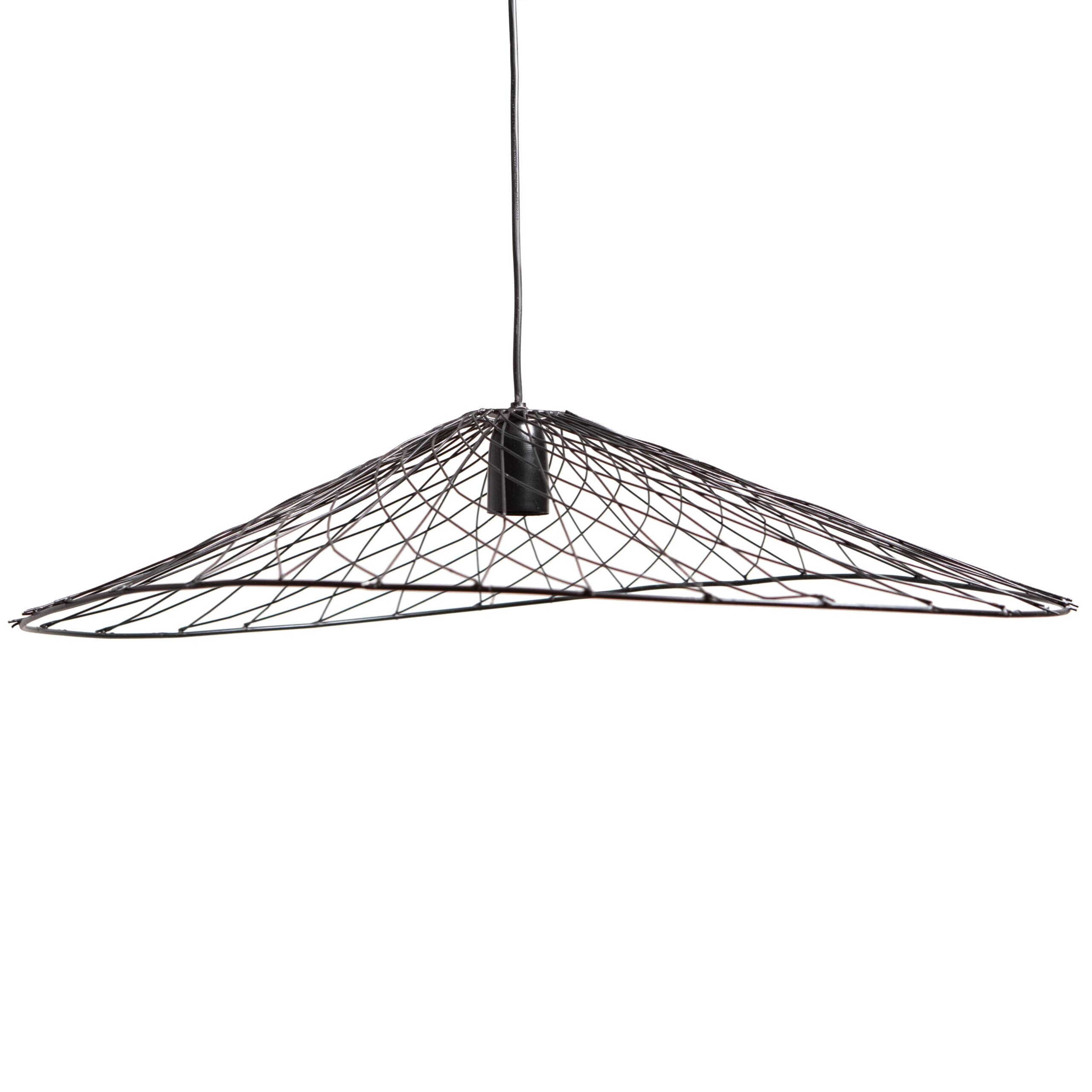 QUVIO Hanglamp retro – Simplistisch design – D 28 cm – Zwart