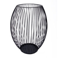 Zwarte kaarsenhouder, kaarsenhouder, QUVIO kaarsenhouder met frame, kaarsenstandaard, zwarte metalen frame, kaarsenhouder van metaal, kaarsenhouder zwart, kaarsenhouder met frame,