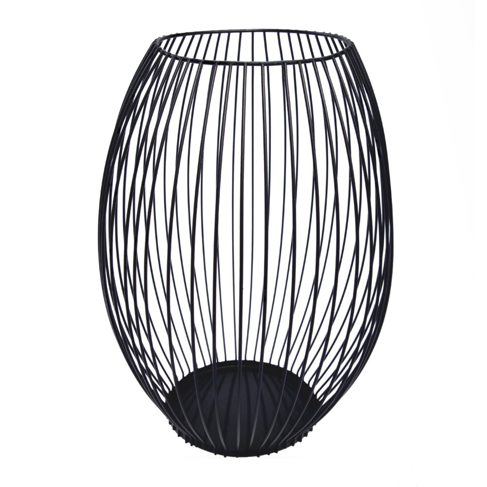 Zwarte kaarsenhouder, kaarsenhouder, QUVIO kaarsenhouder met frame, kaarsenstandaard, zwarte metalen frame, kaarsenhouder van metaal, kaarsenhouder zwart, kaarsenhouder met frame, zij