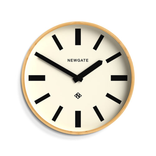 Newgate Mauritius MAU250LB Wandklok in Bamboe – Vette lijnen