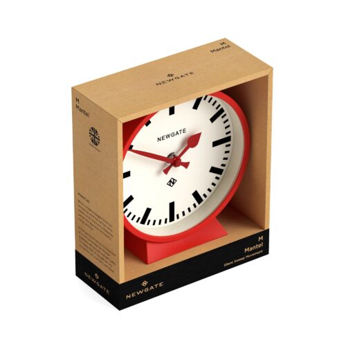 Newgate M Mantel Railway Clock in Red – Default Title