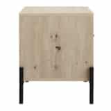 Houten nachtkastje met deur en legplank