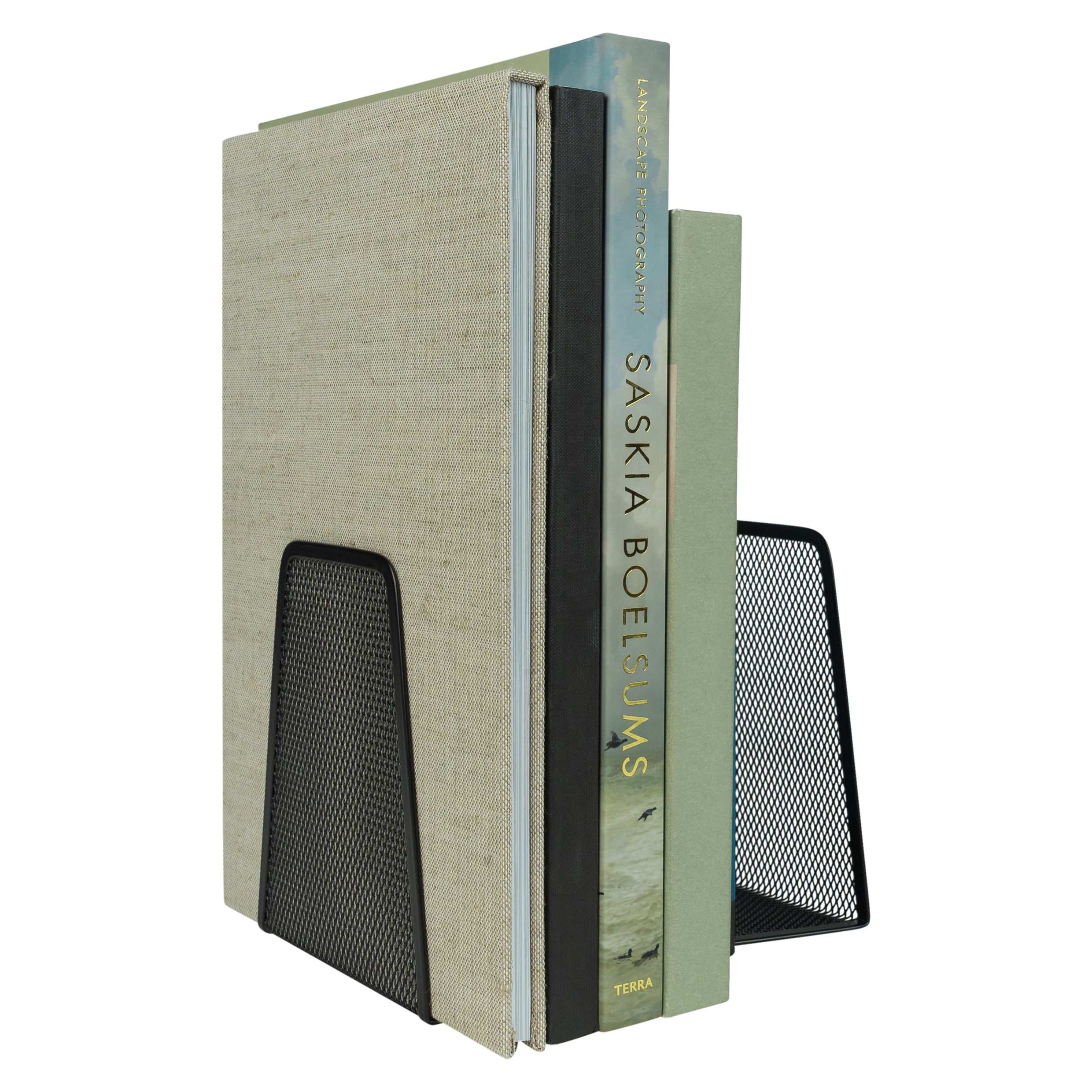 stalen boekensteunen set van 2
