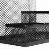 Zwart draadstalen bureau organizer