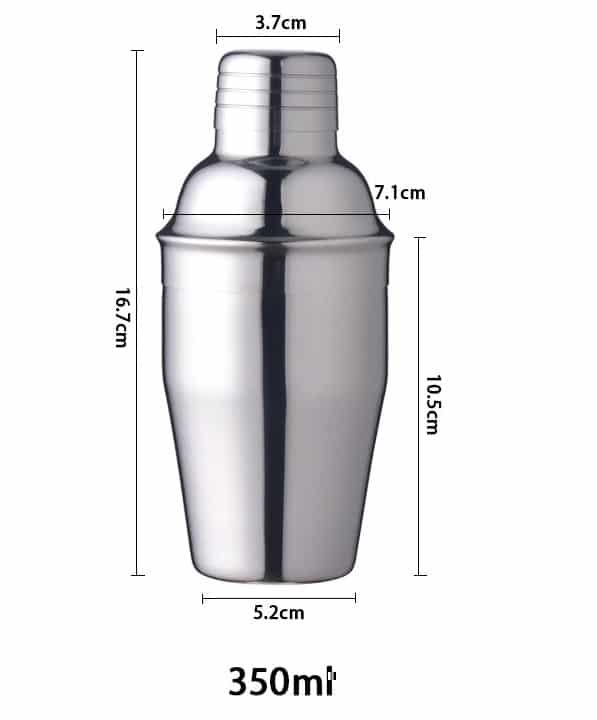 afmetingen van shaker voor mixdranken
