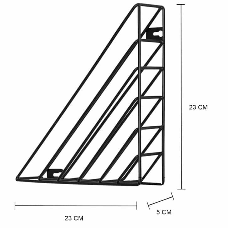 Zwart metalen tijdschriften houder