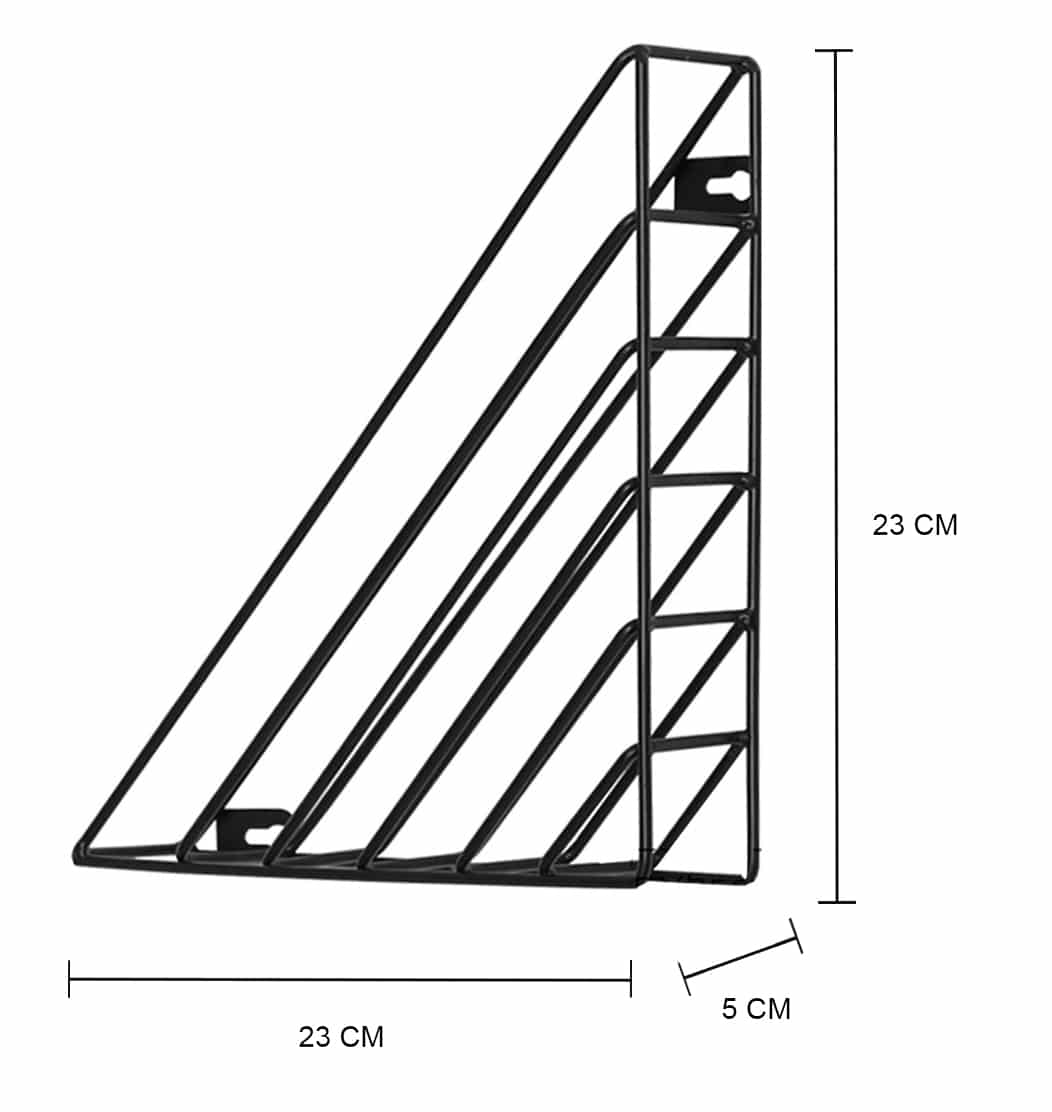Zwart metalen tijdschriften houder