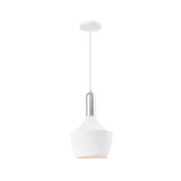 moderne hanglamp zilver en wit