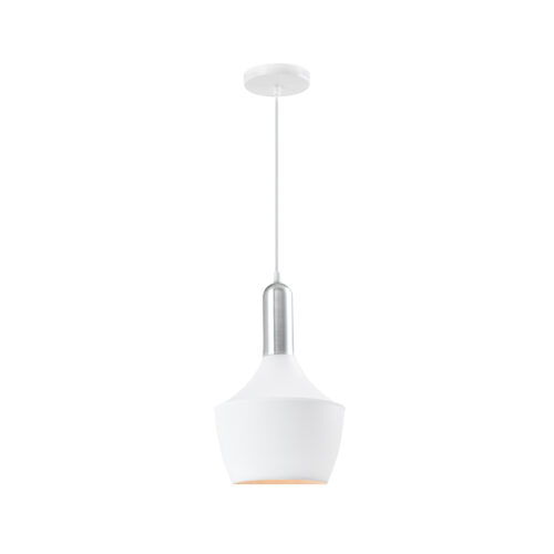 moderne hanglamp zilver en wit