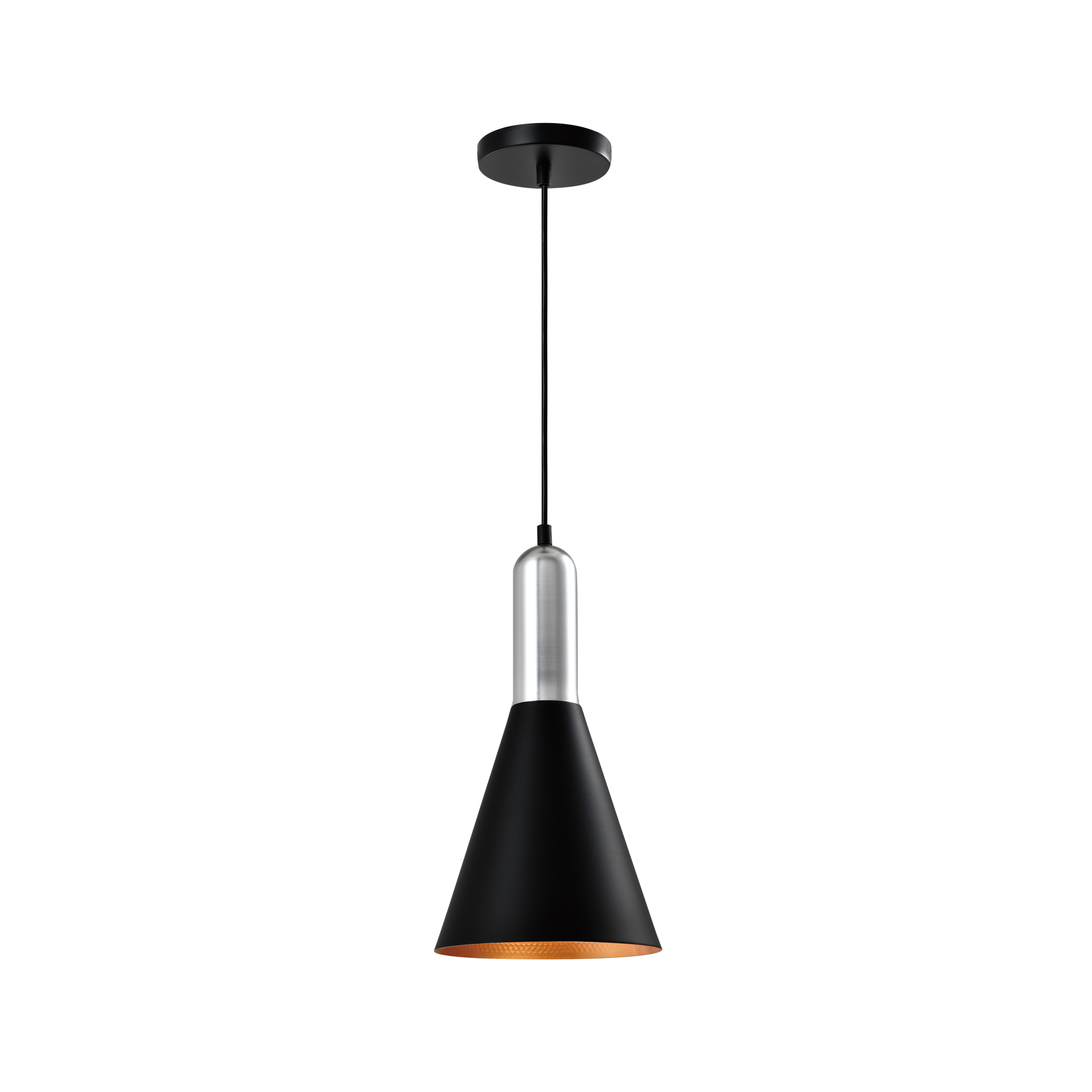 moderne kegelvormige hanglamp zwart