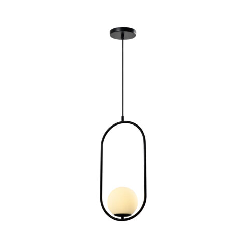 moderne langwerpige hanglamp zwart
