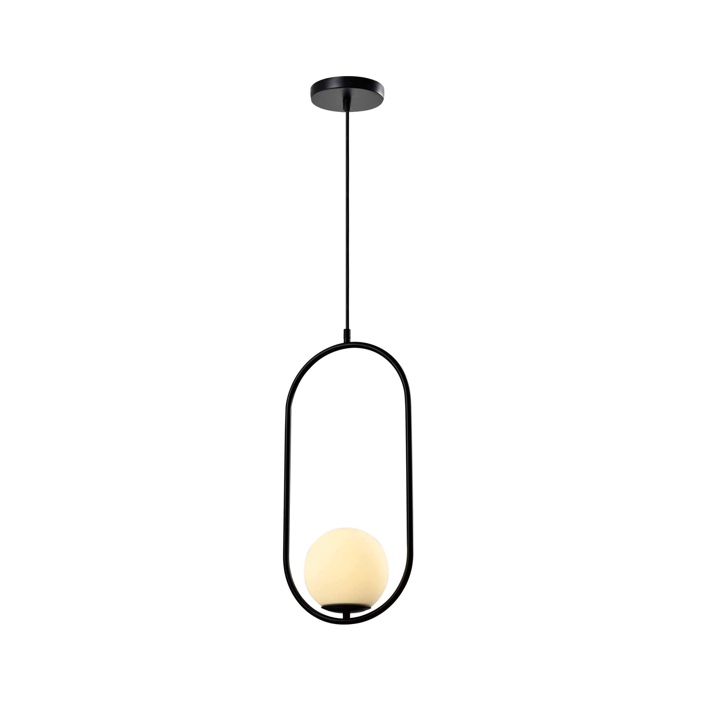 moderne langwerpige hanglamp zwart