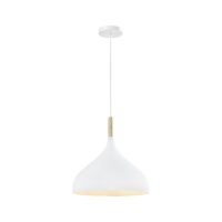 witte Scandinavische bolvormige hanglamp