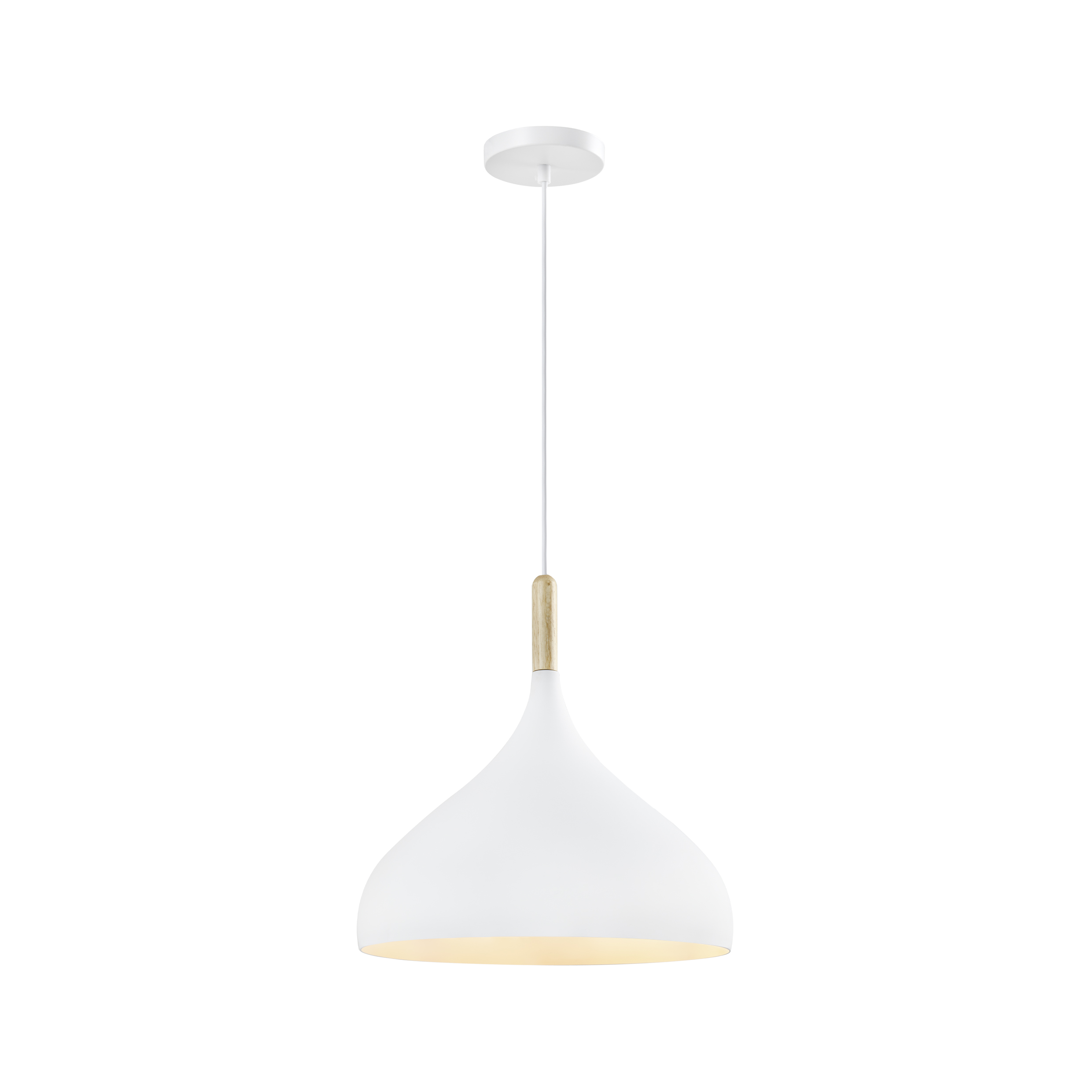 witte Scandinavische bolvormige hanglamp
