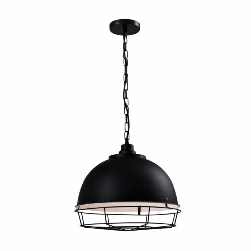 Landelijke hanglamp zwart