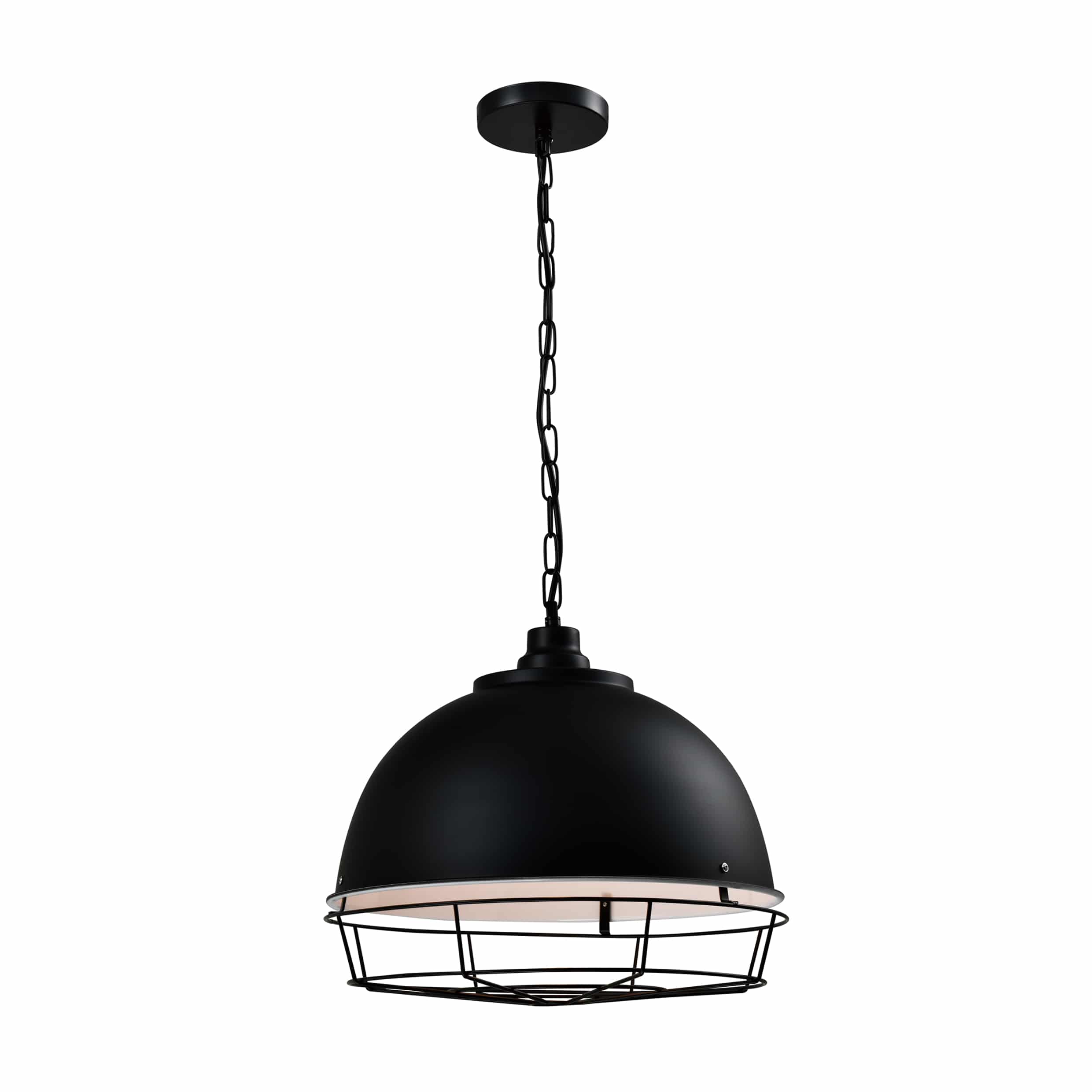 Landelijke hanglamp zwart