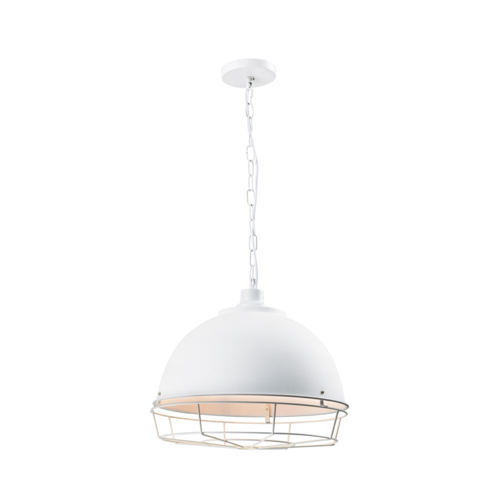landelijke witte hanglamp