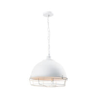 landelijke witte hanglamp