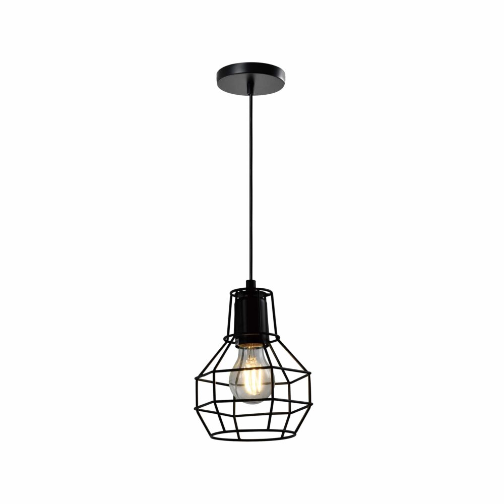 zwarte bollen draadlamp