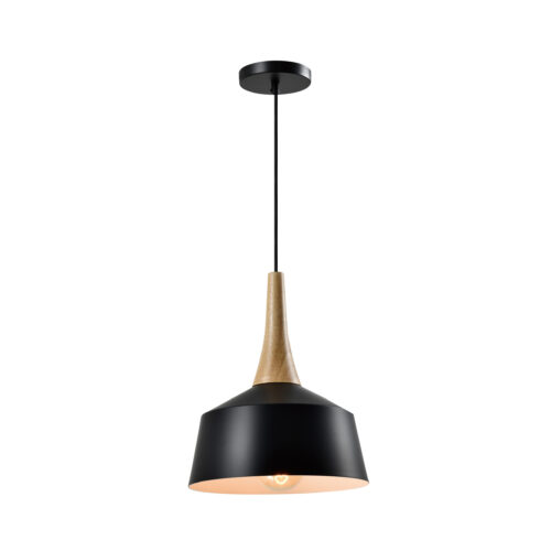 Scandinavische hanglamp houten kop