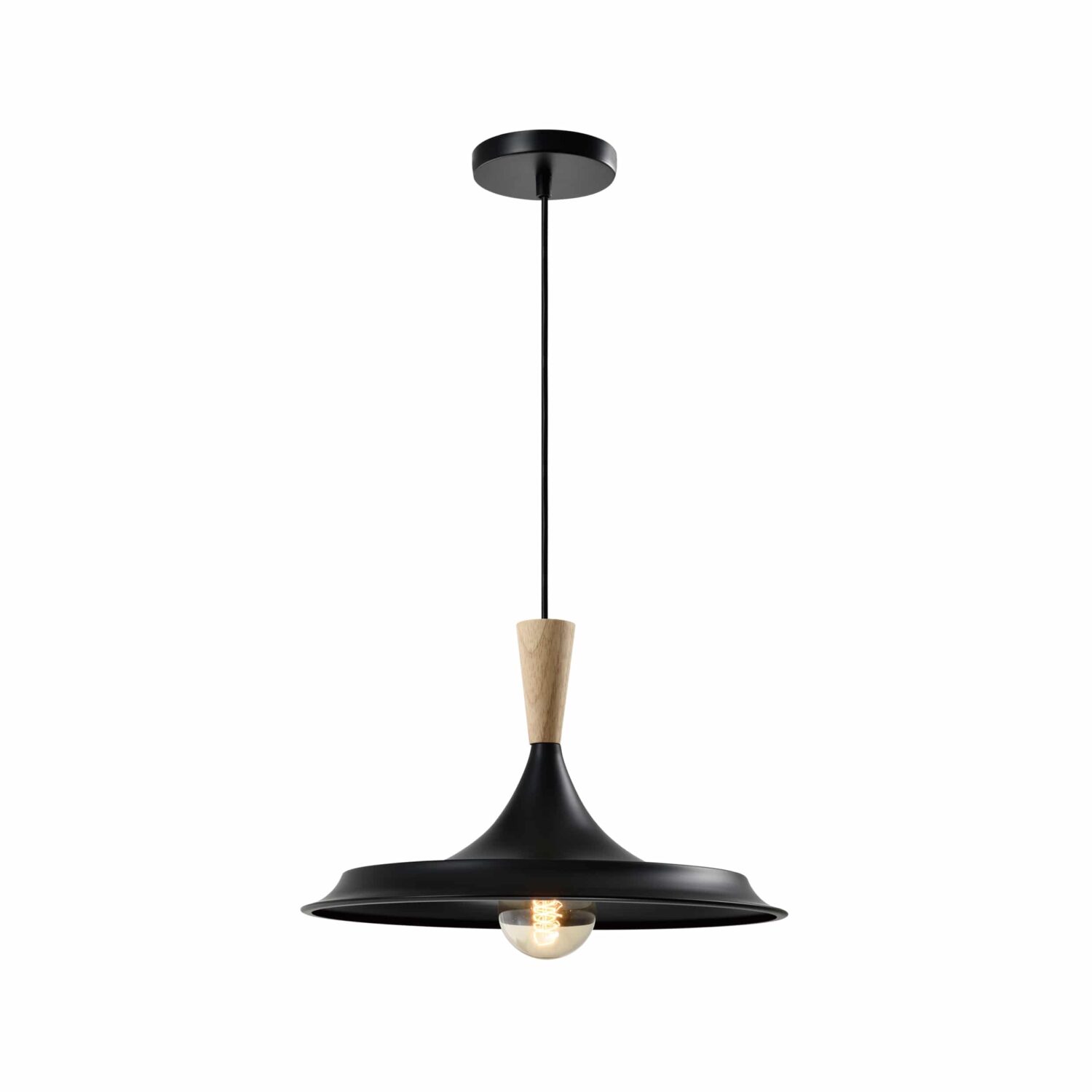 Aziatische houten retro hanglamp