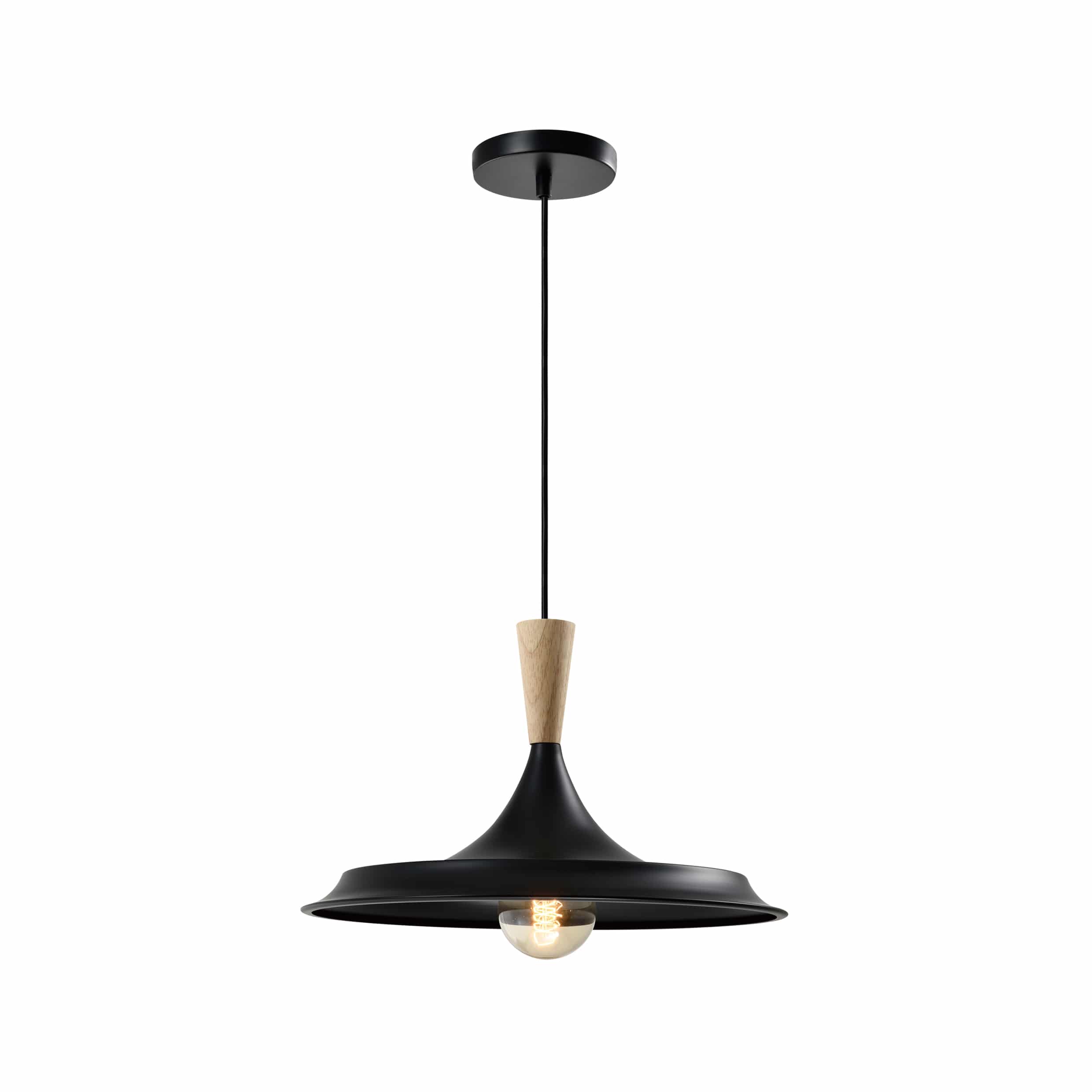 Aziatische houten retro hanglamp