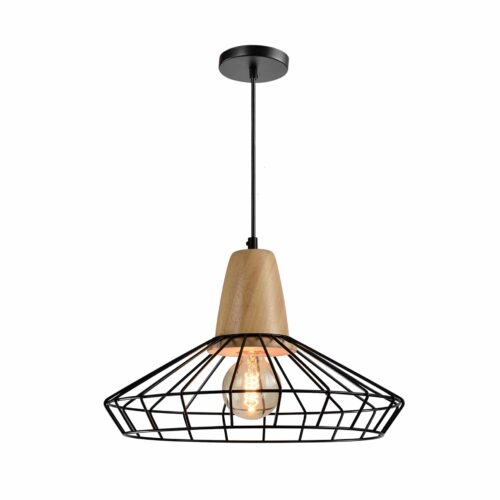 hanglamp metaal hout