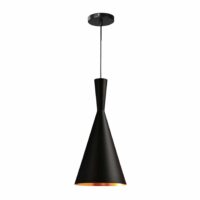 hanglamp met koperen binnenkant