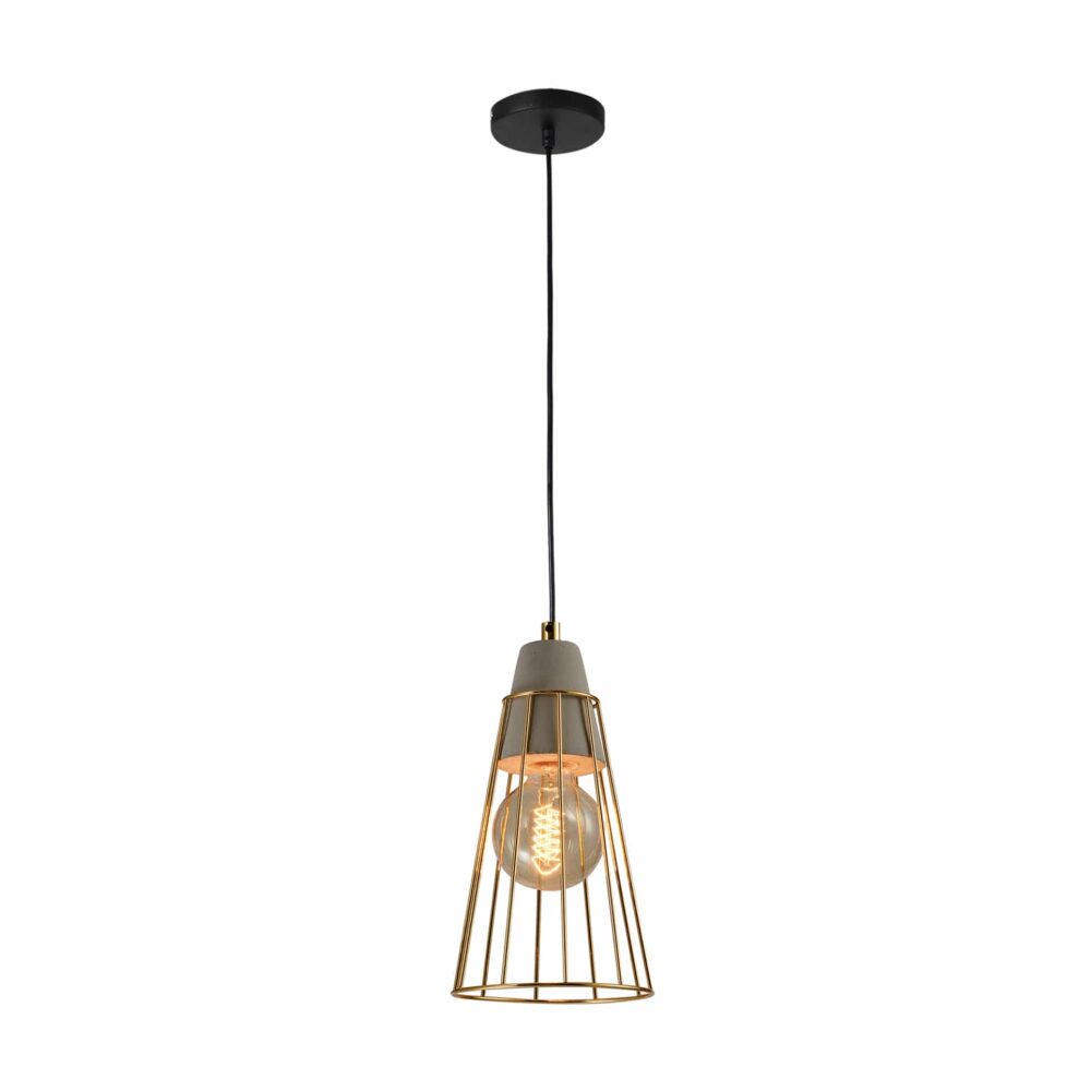 Hanglamp beton met kooi
