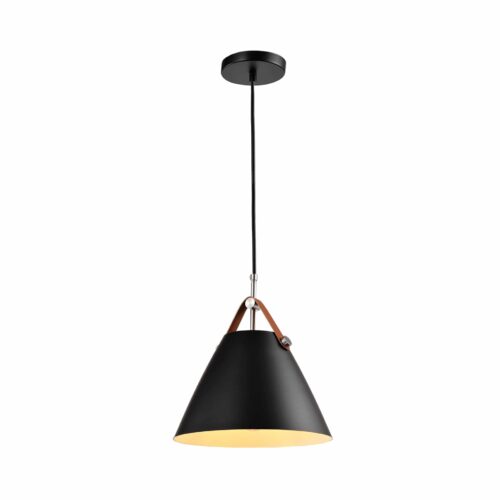 Hanglamp met leren riem
