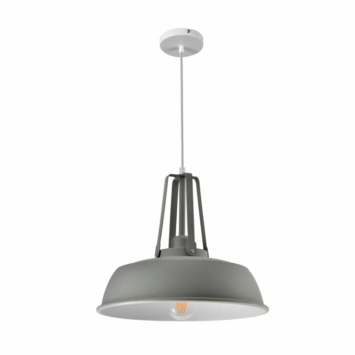 Lamp in een grijs met groende gloed
