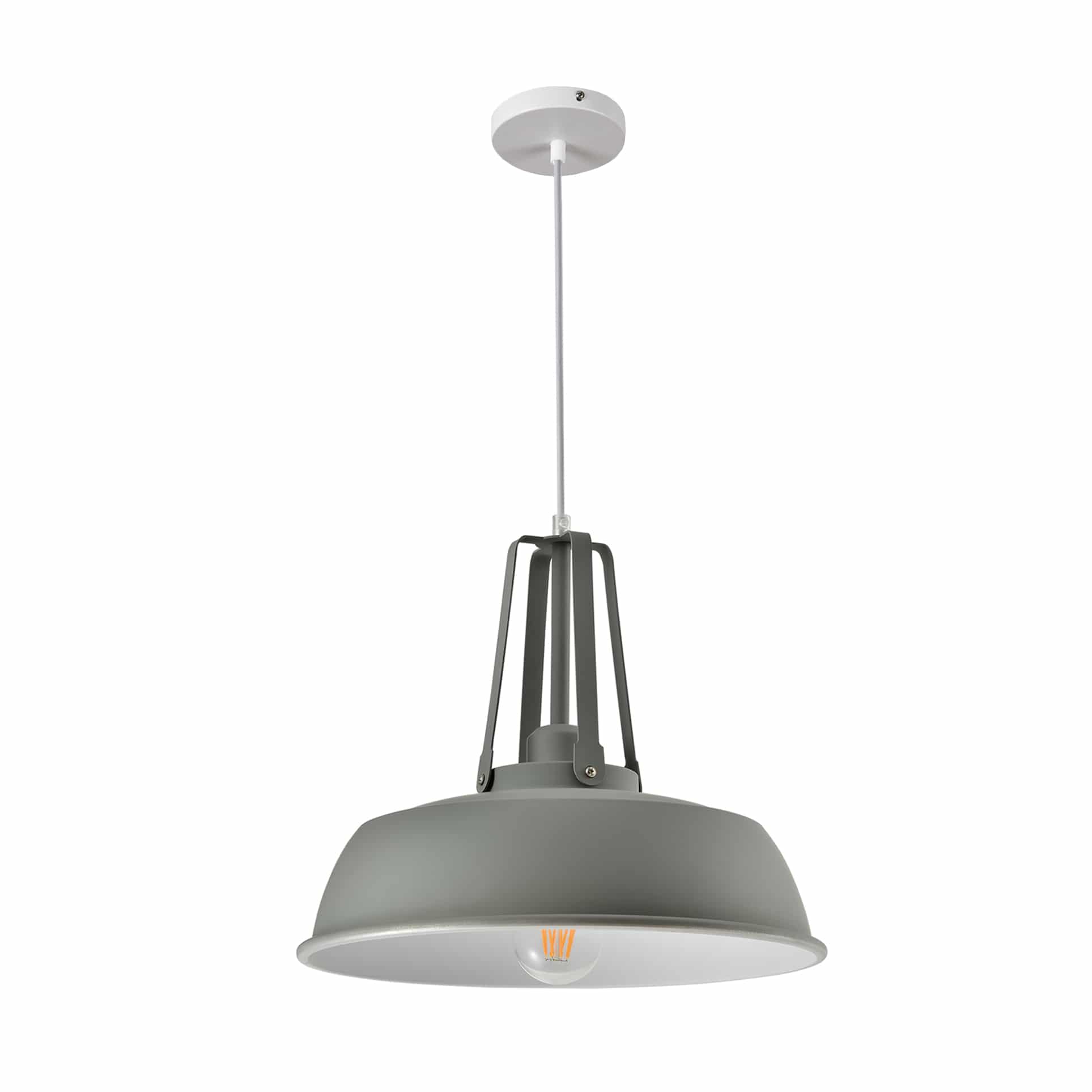 Lamp in een grijs met groende gloed