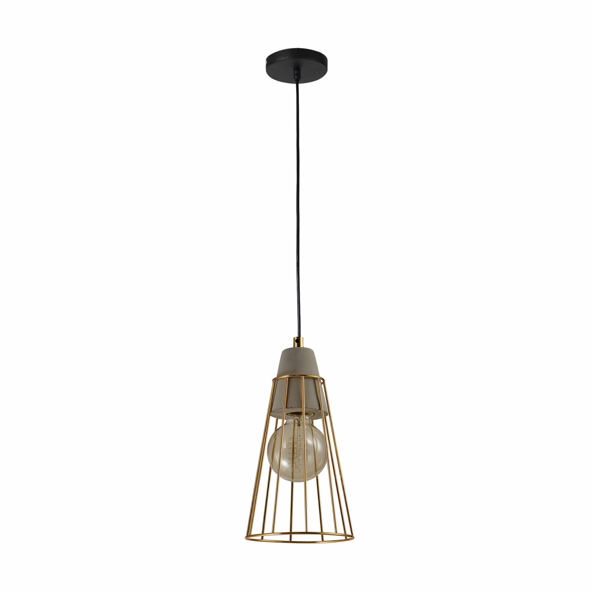 Industriële verlichting met gouden draad