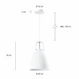Afmetingen van de wit industriële verlichting