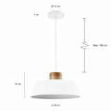 Specificaties van de verlichting met houten stukje
