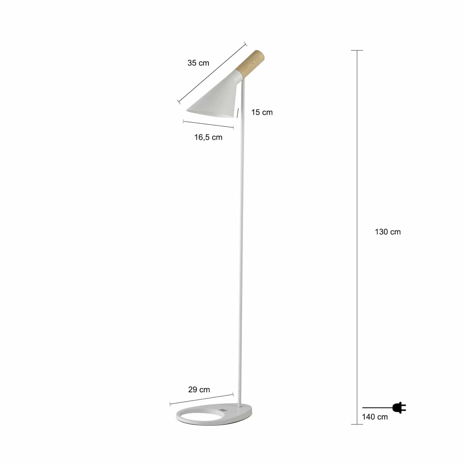 130 cm hoge lamp