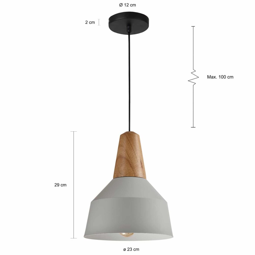 Hanglampen in het grijs