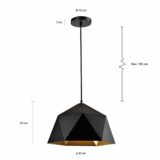 Moderne verlichting met een diameter van 33 cm