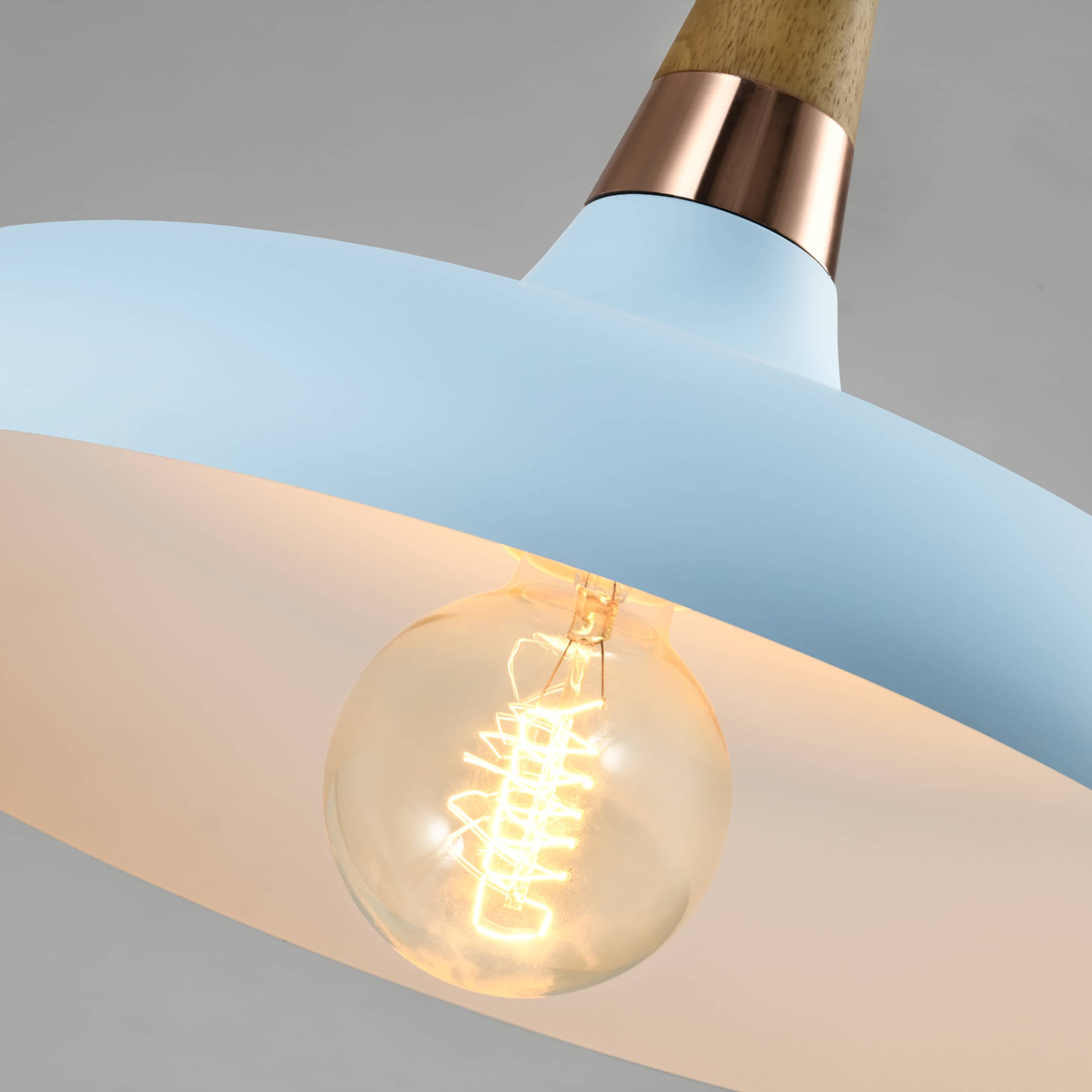 Retro verlichting in het lichtblauw