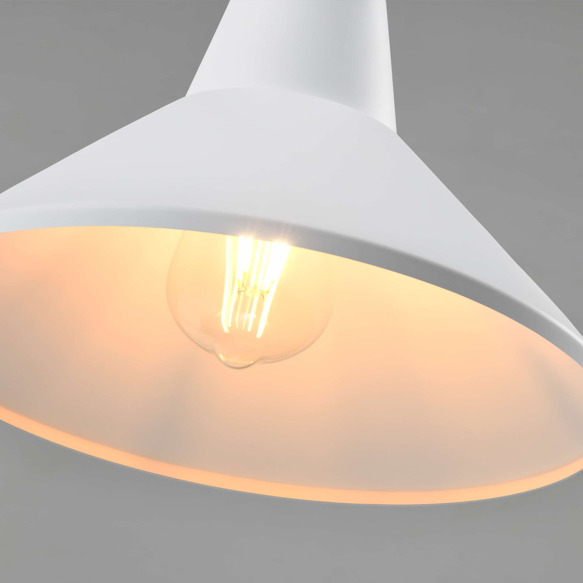 Wit simplistische retro hanglamp