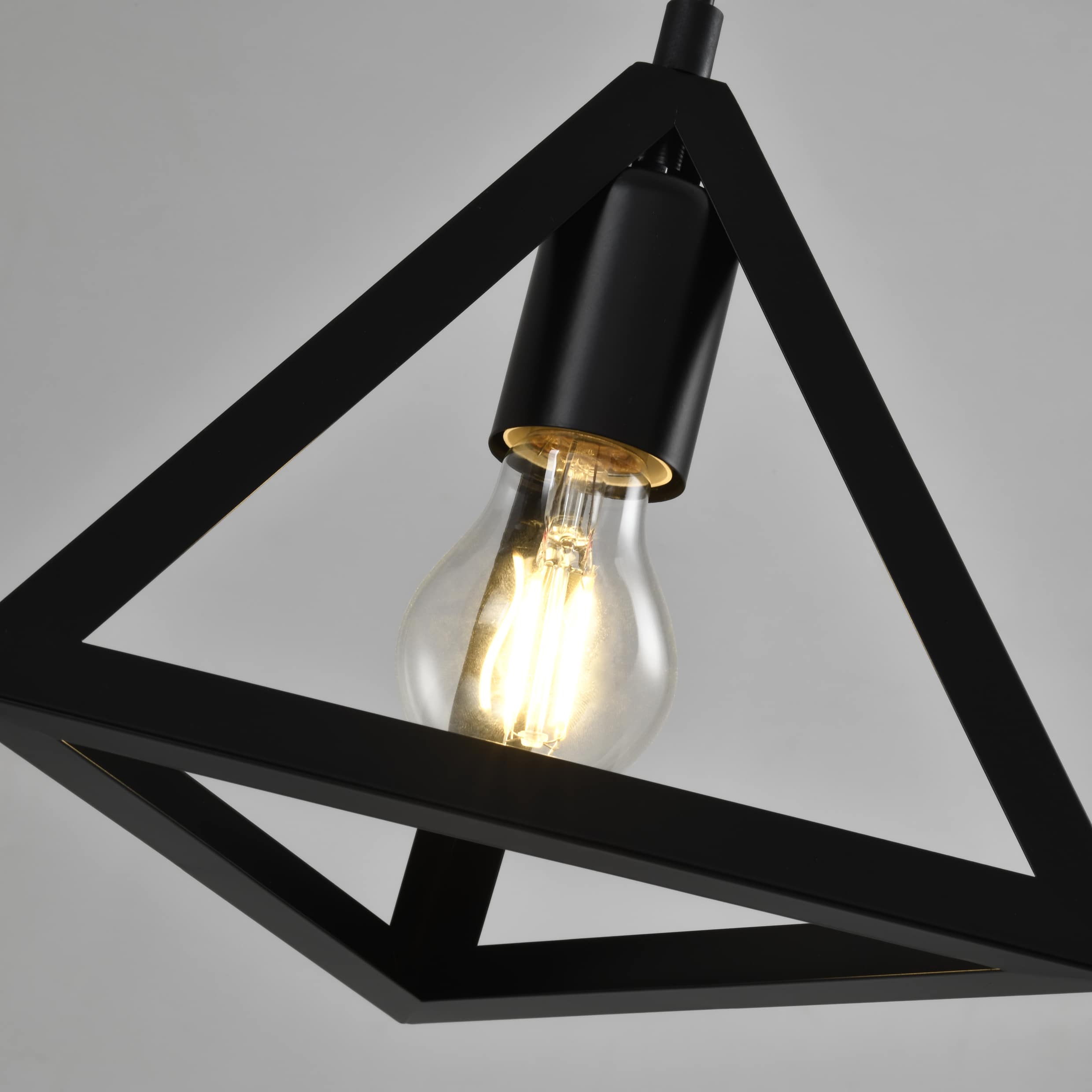 Zwart metalen open hanglamp