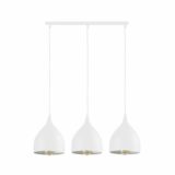 Ronde wit moderne verlichting in een rij van 3