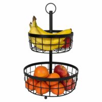 zwart fruitmand 2 laags